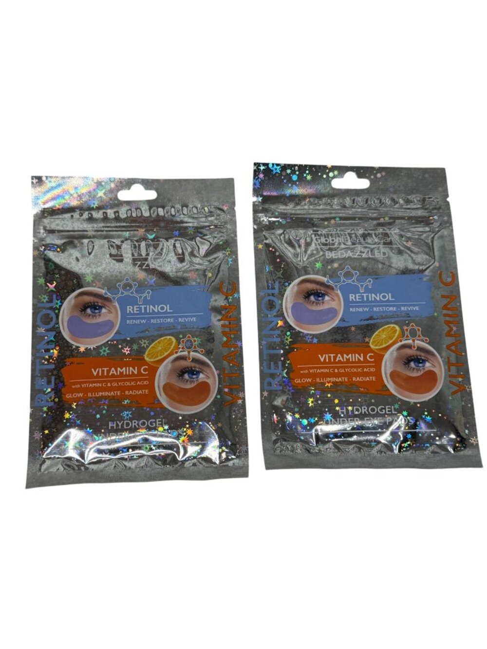 Global Beauty Care Retinol Vitamin C Under Eye Pads 2 Pack Hydrogel